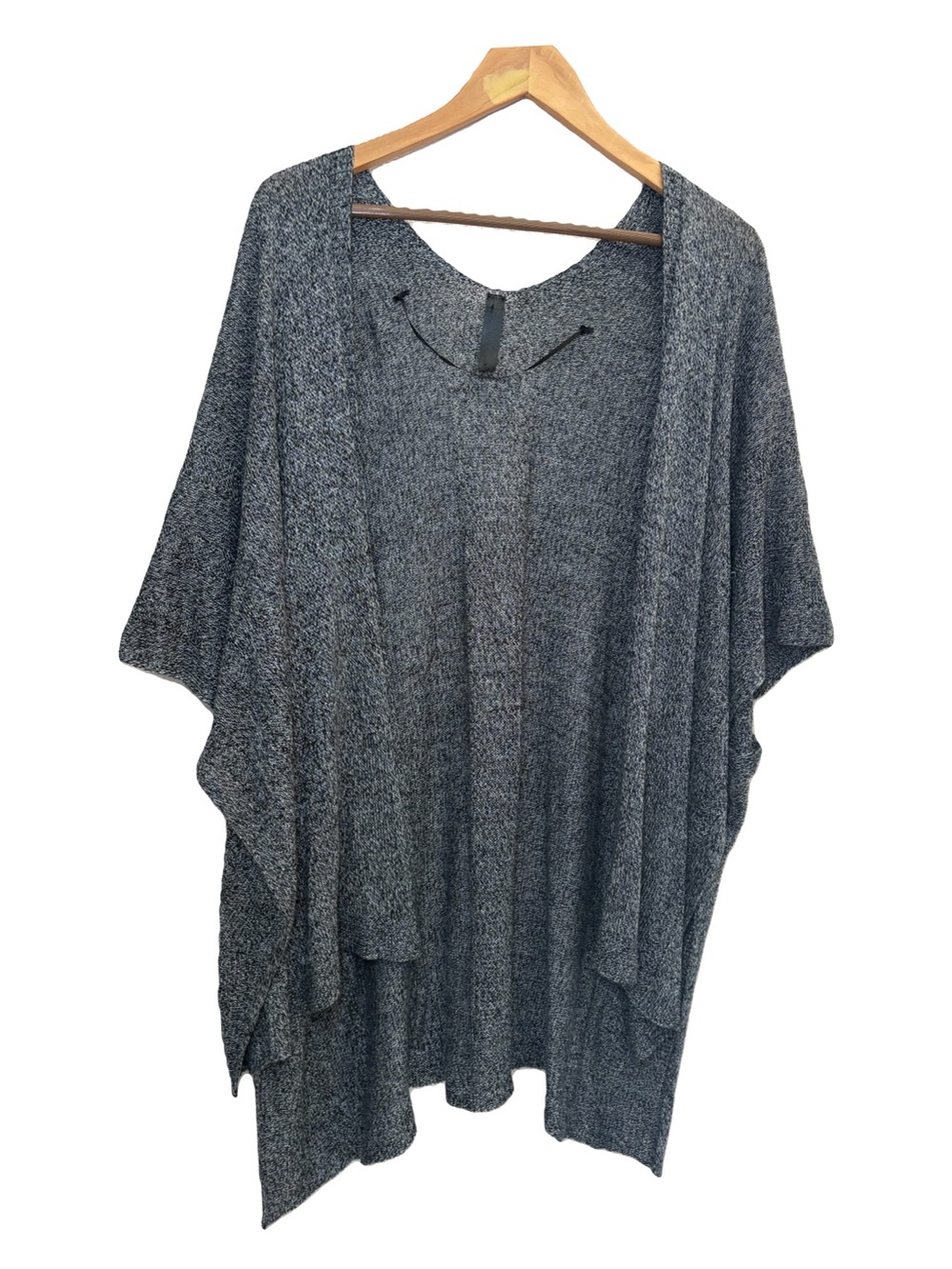 Lane Bryant Heather Gray O/S Flowy Open Front Cardigan Wrap Draped Cardigan Boho